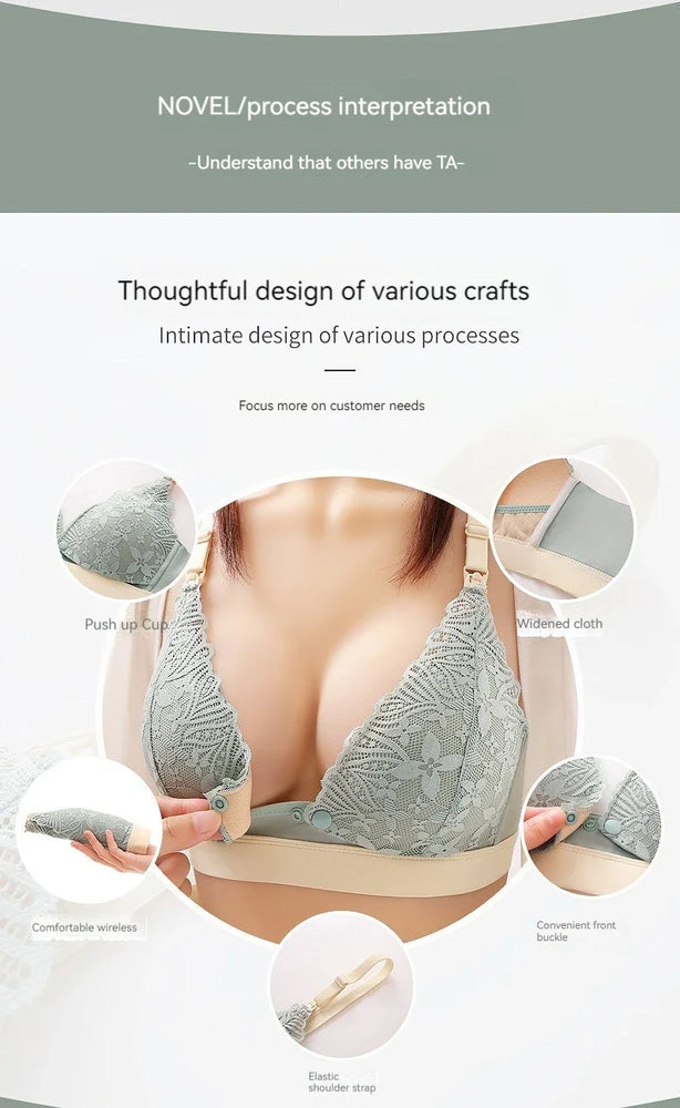 Dual-Closure Nursing Bra – Organic Cotton & Wireless Support