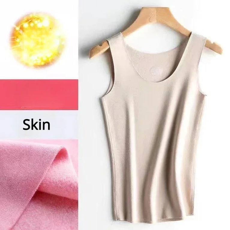 Thermal Underwear Women Crew Neck Tank Tops Warm Vest