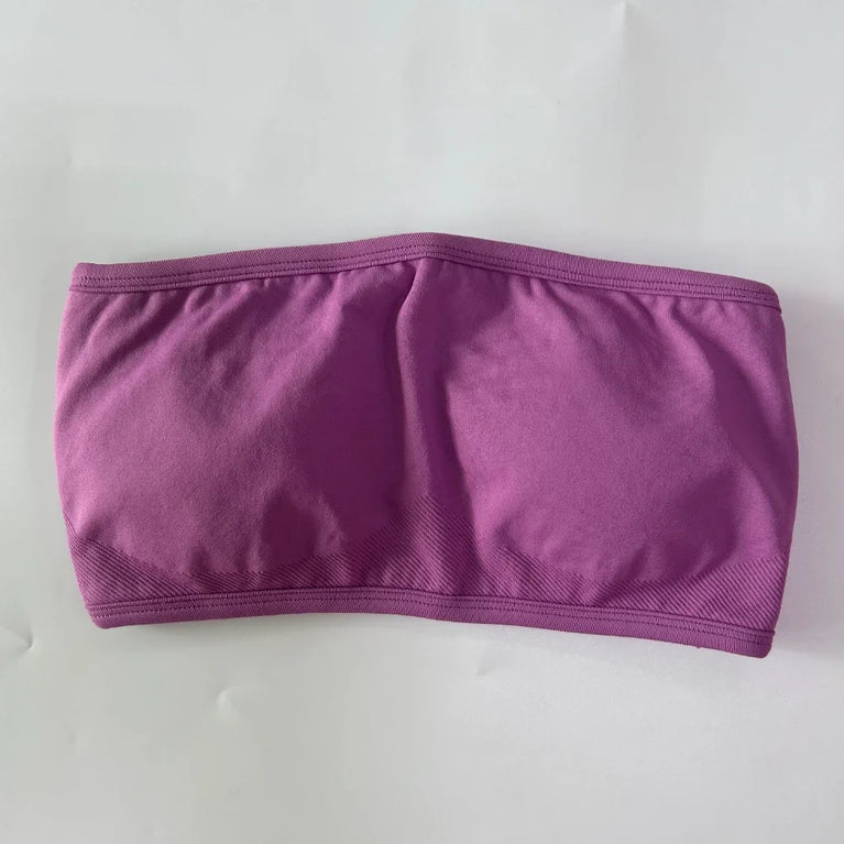 Strappy Backless Bandeau | Seamless Yoga Sports Bra