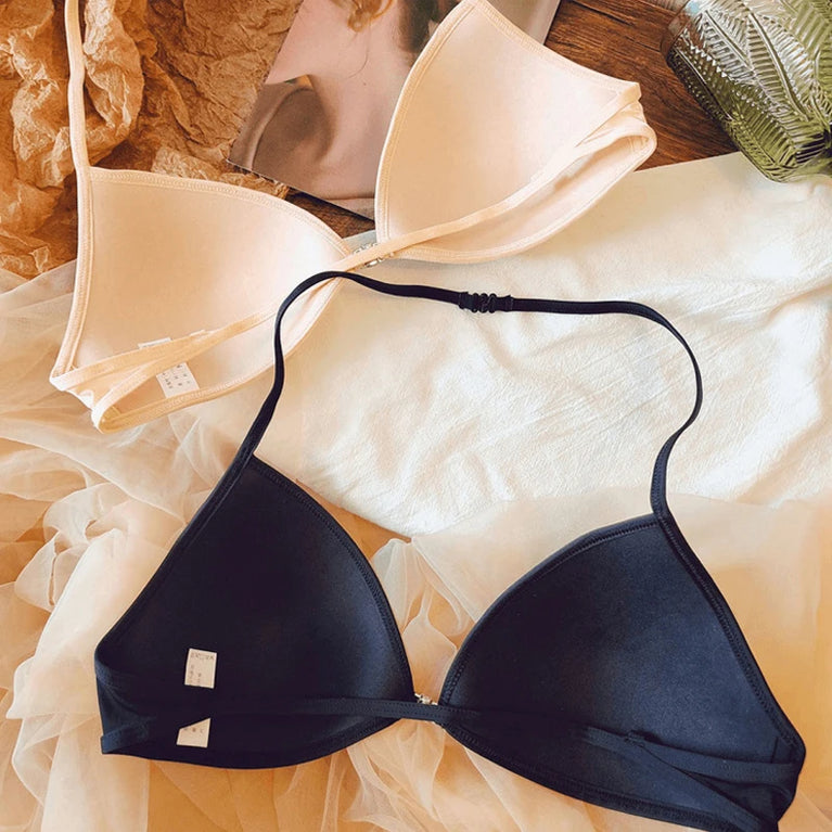 Front-Closure Triangle Bra | Seamless Summer Plunge