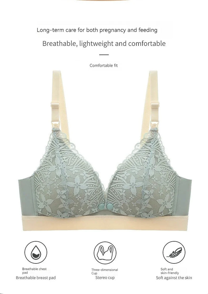 Dual-Closure Nursing Bra – Organic Cotton & Wireless Support