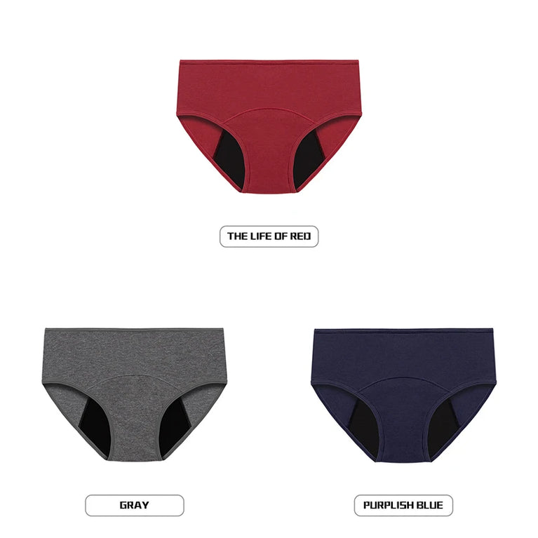 3pc Leakproof Briefs | Cotton Physiological Set