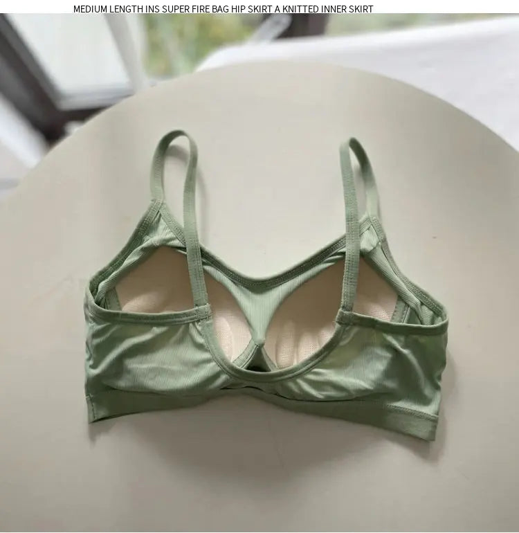 Ice Silk Lace Sports Bra | Wireless Seamless Summer Vest