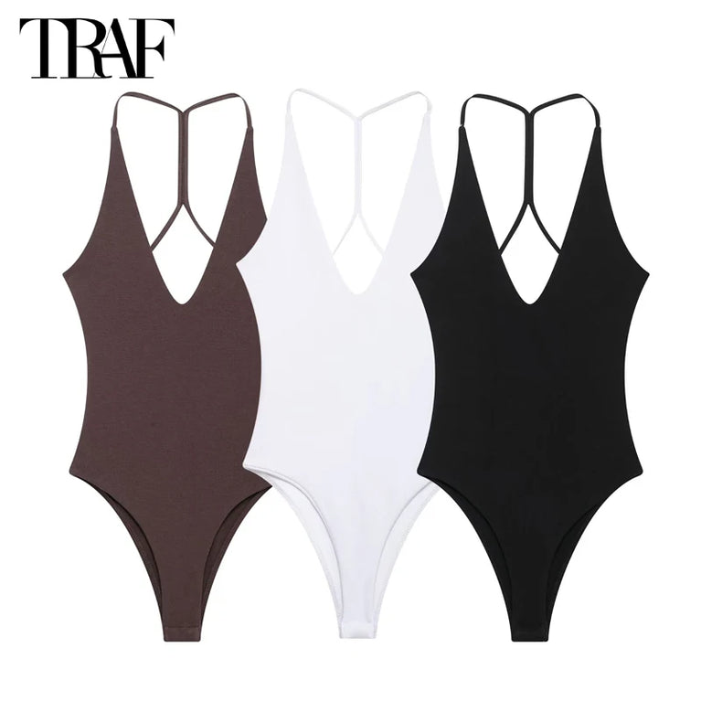 Backless Bustier Bodysuit | Sexy Sleeveless Summer Top