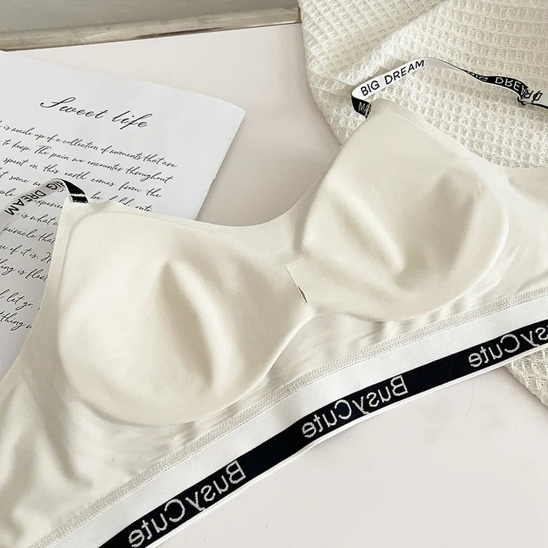 Seamless Deep V Cotton Bra – Wireless Everyday Comfort