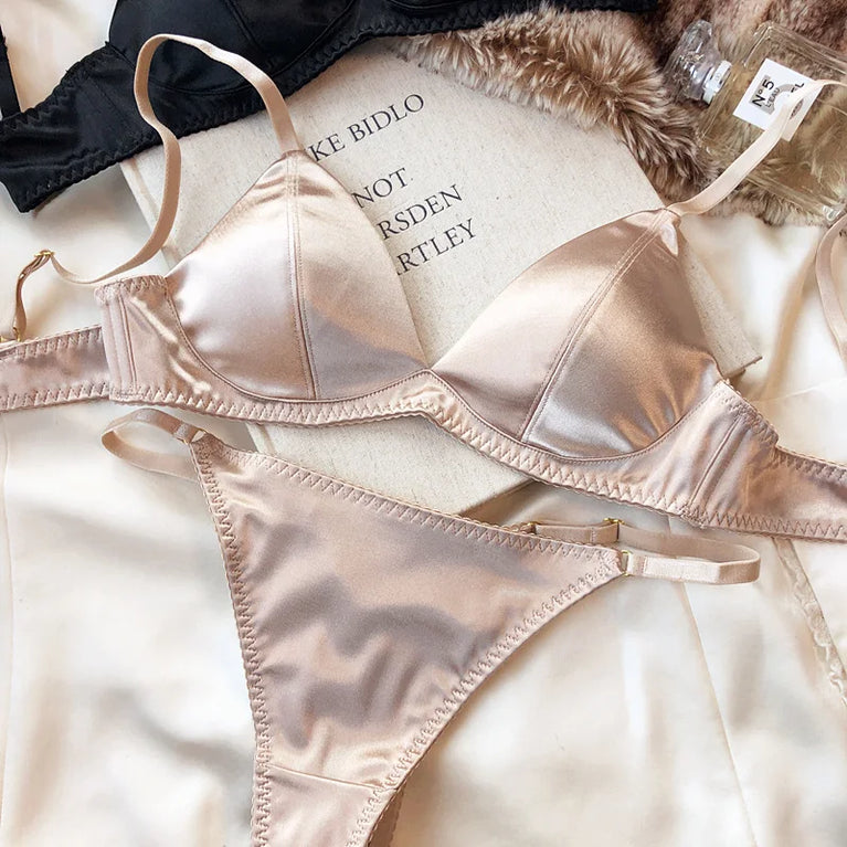 Leopard Print Push Up Bra & Brief Set – Sexy Wire-Free Lingerie