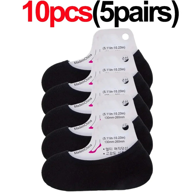 10-Pack Invisible Boat Socks | Ultra-Thin Summer Liner Set