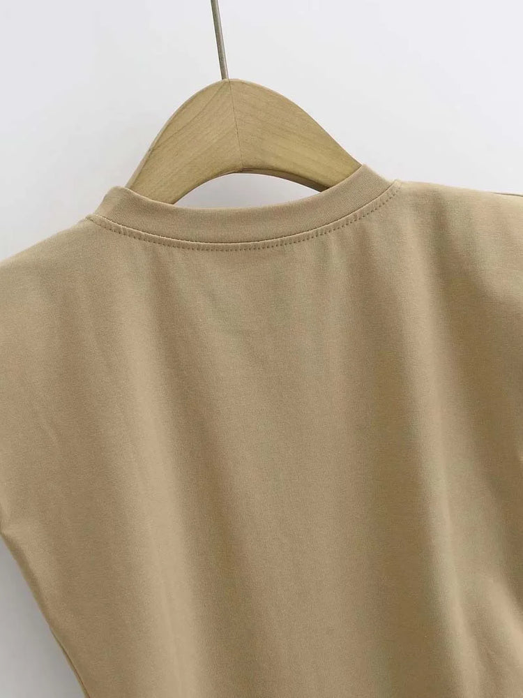 Padded Shoulder Bodysuit | Sexy Sleeveless Bodycon Top