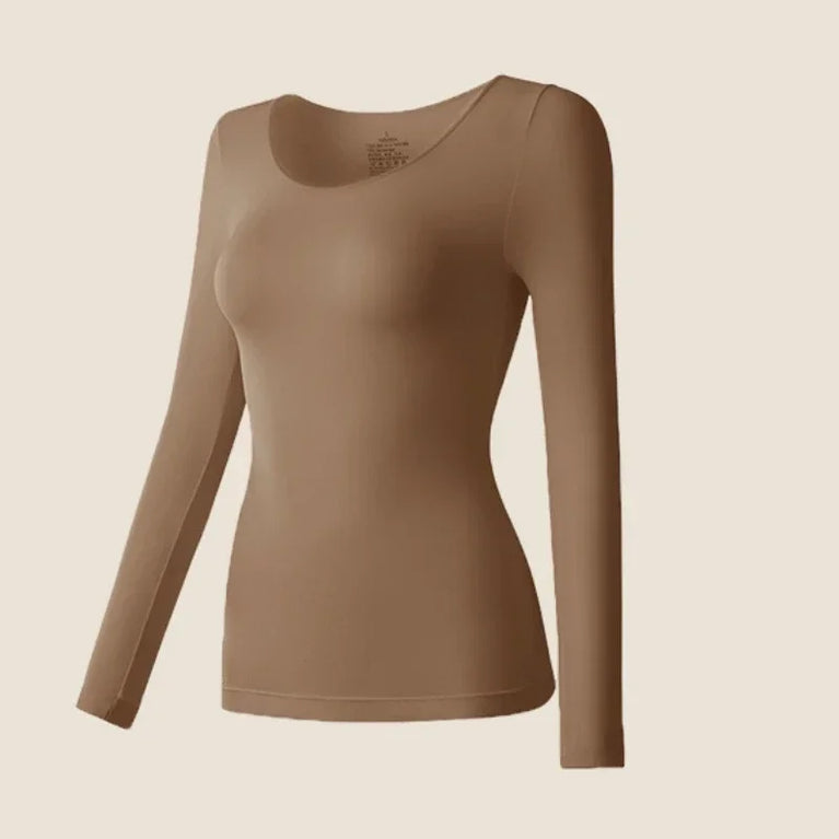 Women’s Ultra-Thin Thermal Top | Seamless Long-Sleeved Skin
