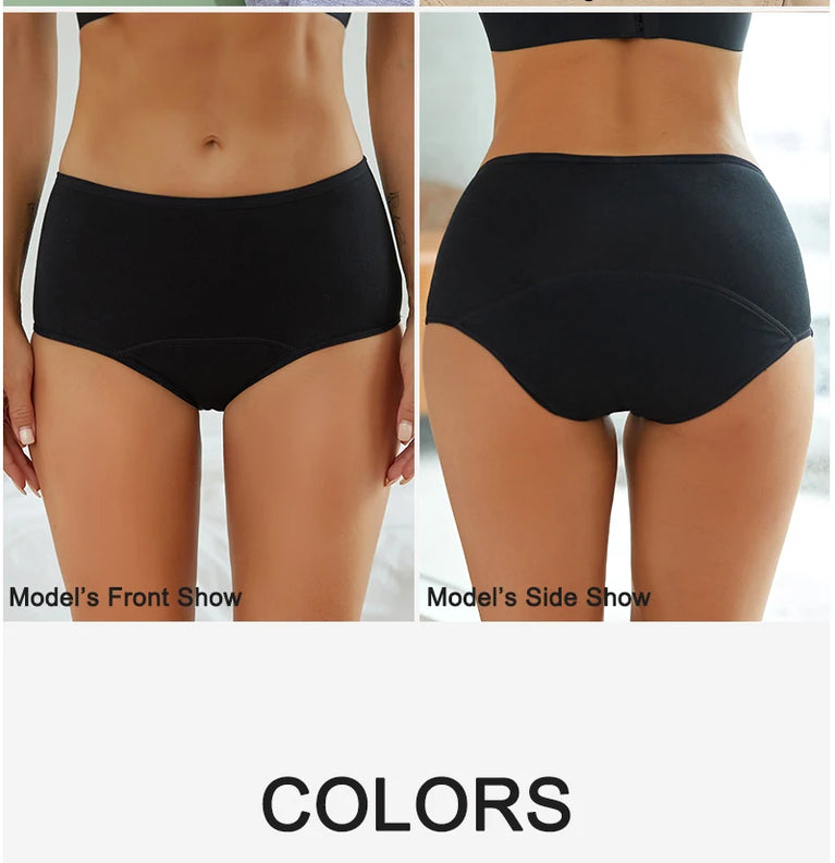 High-Waist 5-Layer Menstrual Briefs – Ultra-Absorbent Breathable Physiological Panties