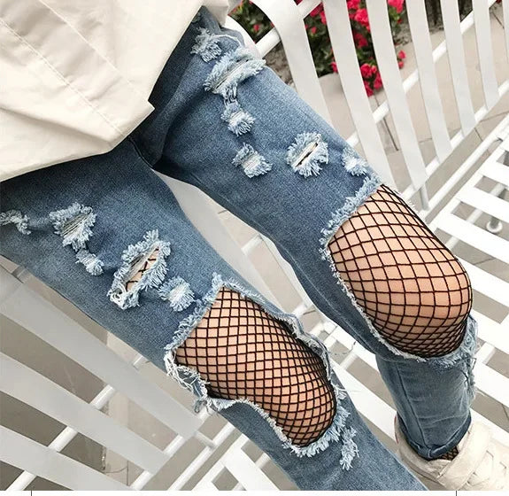 Girls' Summer Fishnet Tights | Trendy Kids' Mesh Stockings