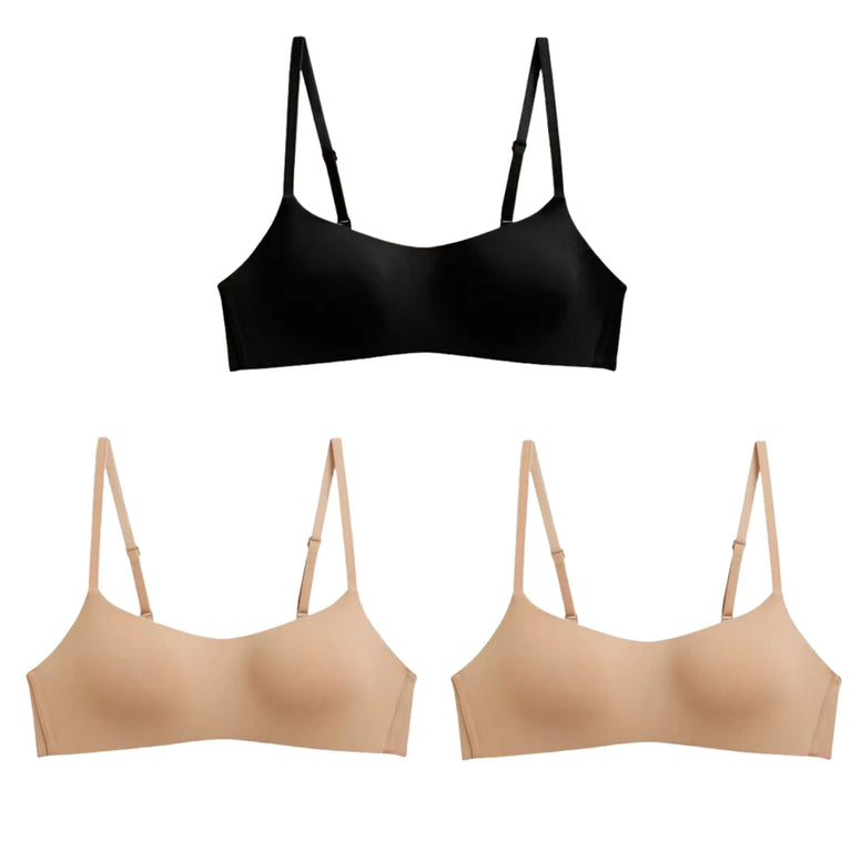 Seamless Half-Cup Bra – Wireless Lift & Convertible Support