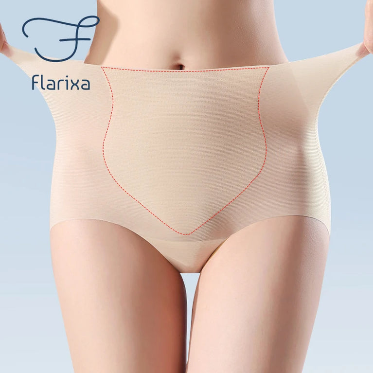 High-Waist Seamless Ice Silk Panties | Tummy Control Shaper