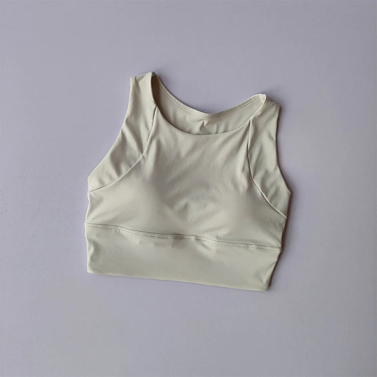Breathable Seamless Sports Bra – High-Impact Running Support