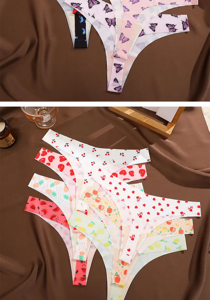 3-Pcs Sexy Colorful G-String Set – Seamless Low-Rise Bikini Thongs for Women (S-XL)