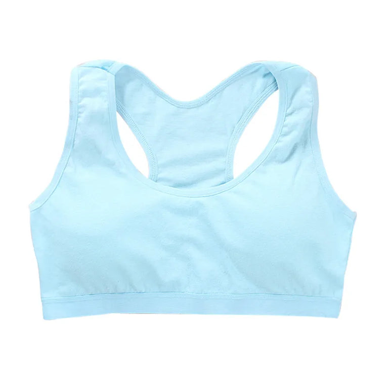 Girls' Anti-Peeping Sport Training Bra | Soft Cotton Underwear