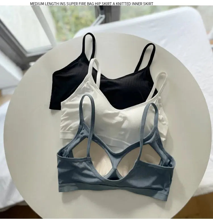 Ice Silk Lace Sports Bra | Wireless Seamless Summer Vest