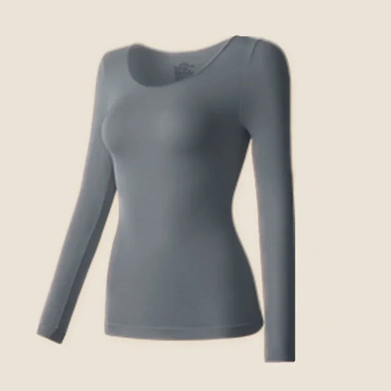 Women’s Ultra-Thin Thermal Top | Seamless Long-Sleeved Skin