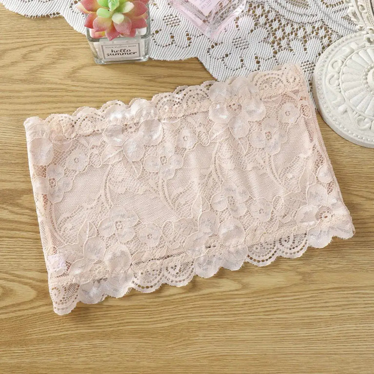 Sexy Lace Bandeau | Seamless Strapless Wrap Chest Top