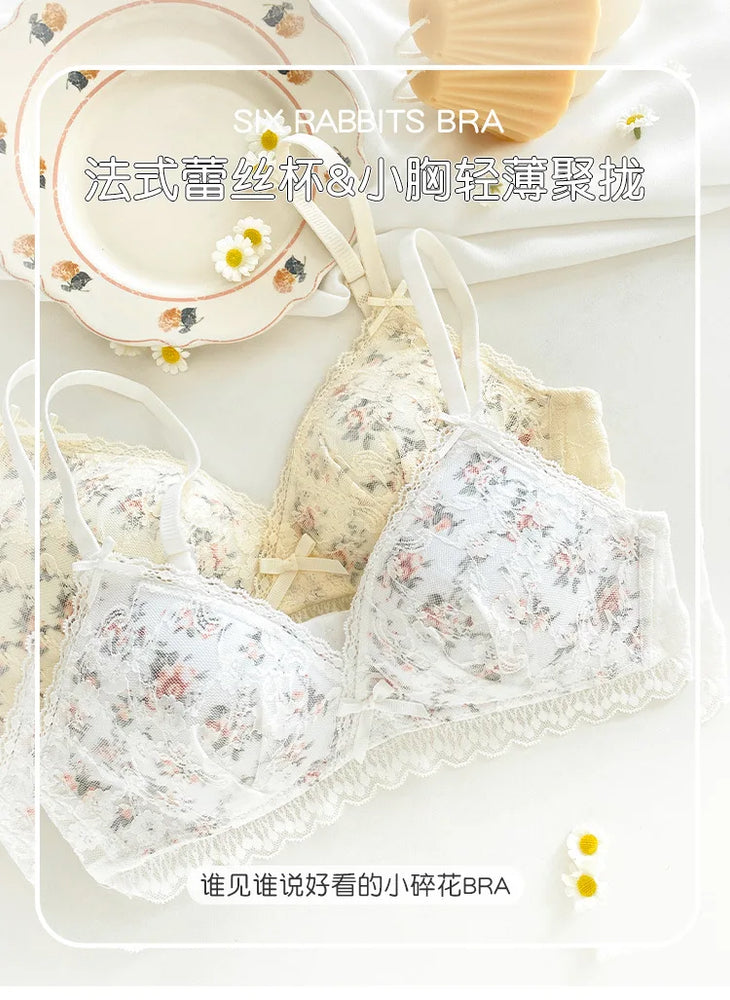 French Lace Bralette | Seamless Transparent Lingerie