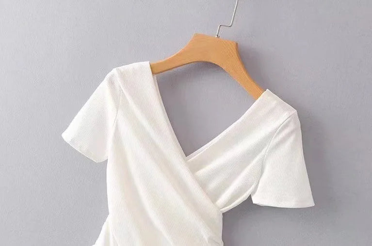 Short Sleeve Fashion Bodysuit | Slim-Fit Spring Romper