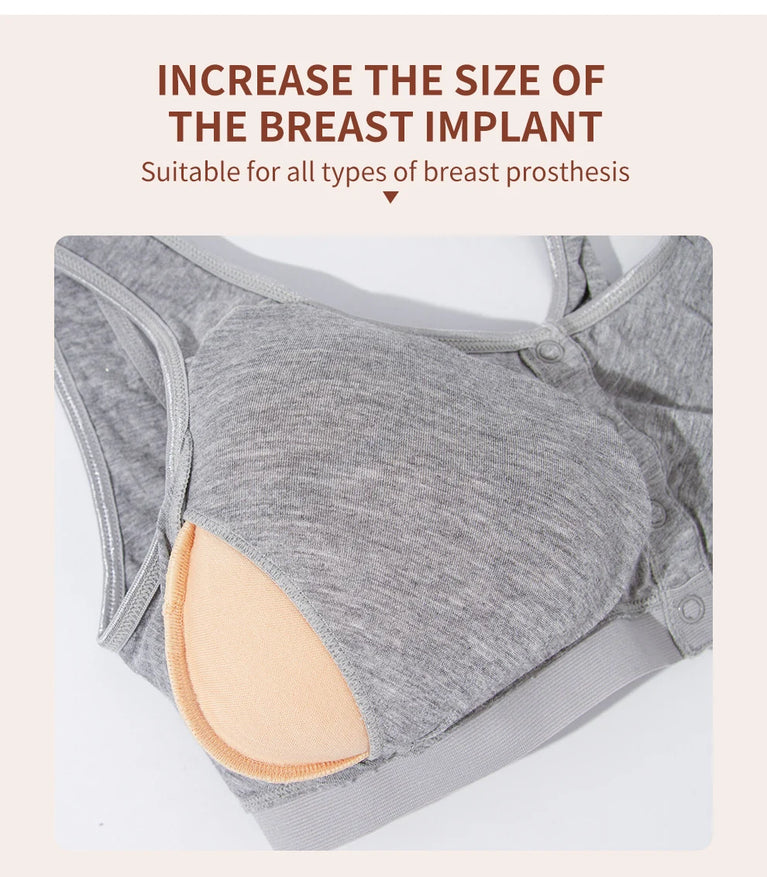 Mastectomy Pocket Bra – Modal Front-Closure Recovery Support