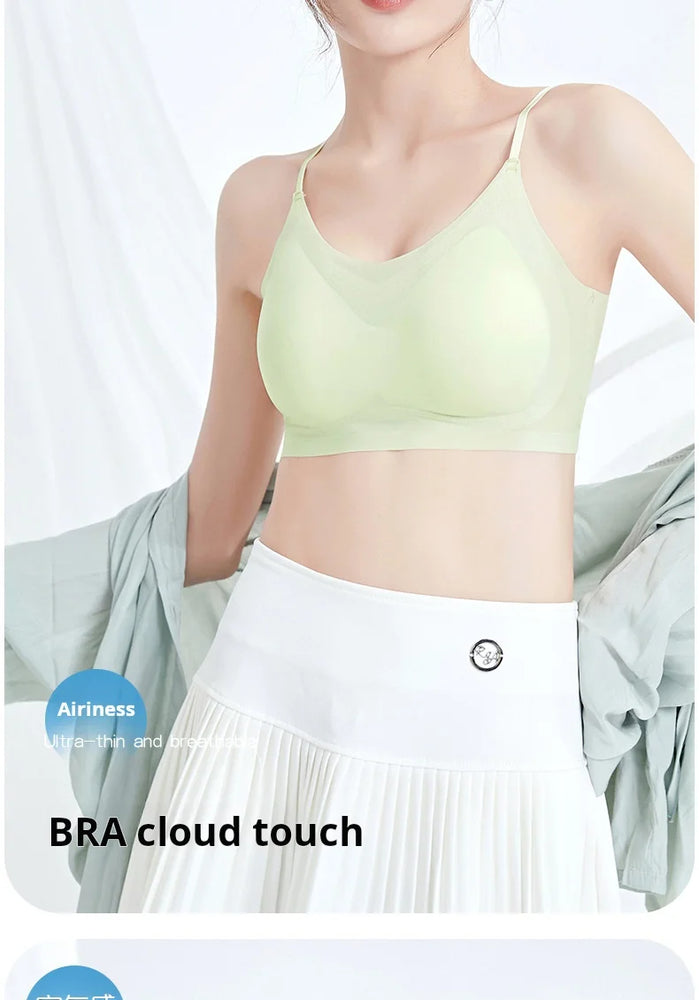 Summer Ice Silk Bralette | Seamless Air-Cooling Push-Up