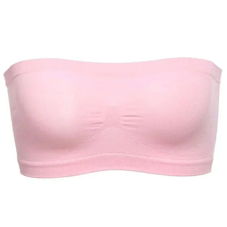 Breathable Mesh Tube Bra | Seamless Strapless Bandeau Top