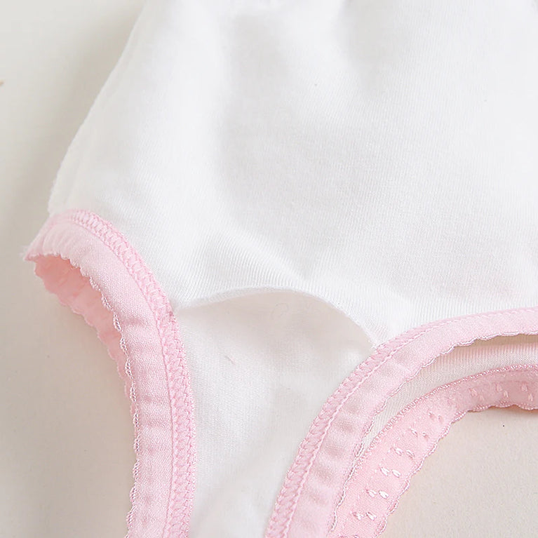 Girls' Purple Floral Cotton Training Bra Set