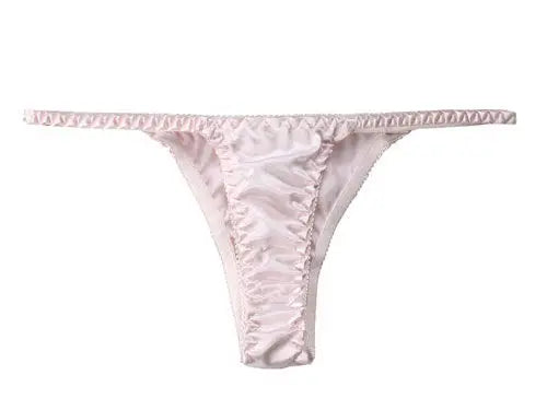 100% Pure Mulberry Silk G-String – Breathable Low-Rise Luxury Thong for Women