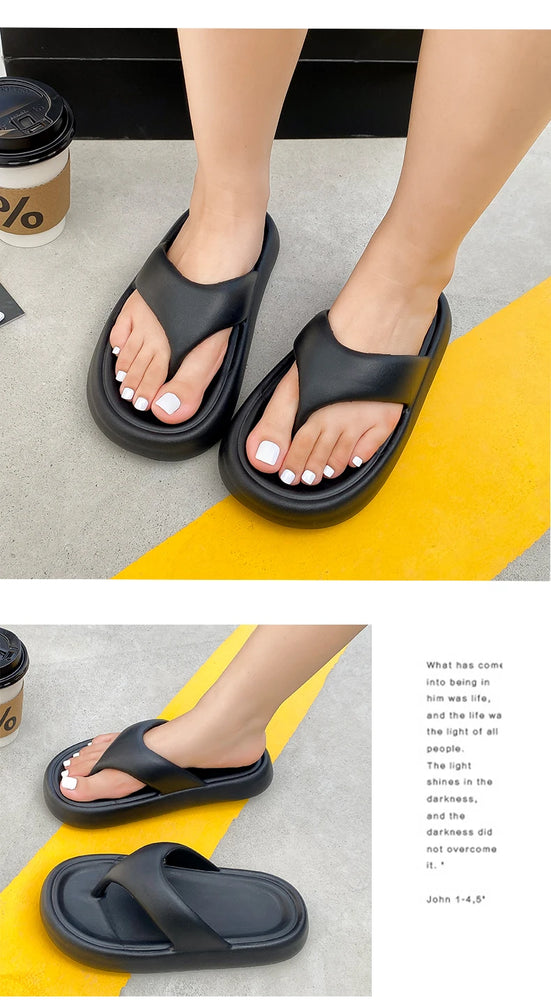 Premium Soft EVA Flip-Flops | Thick Sole Non-Slip Beach Slides