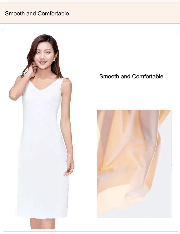 Seamless Ice Silk Full Slip | Plus Size Underskirt