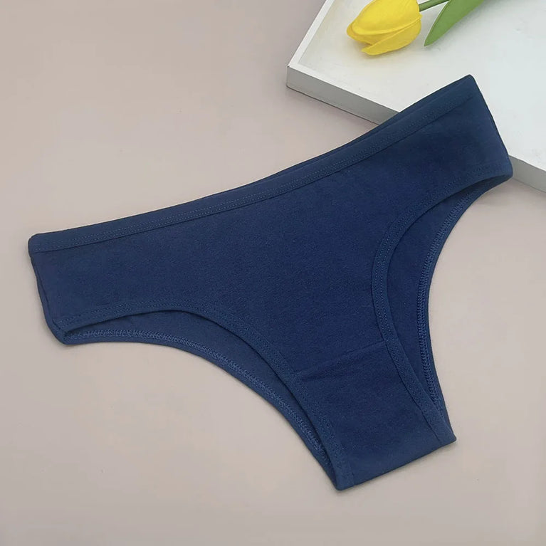 5pc Cotton Bikini Thongs | Low-Waist Brazilian Set