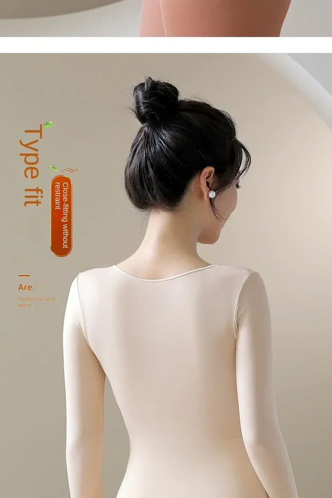 Women’s Ultra-Thin Thermal Top | Seamless Long-Sleeved Skin