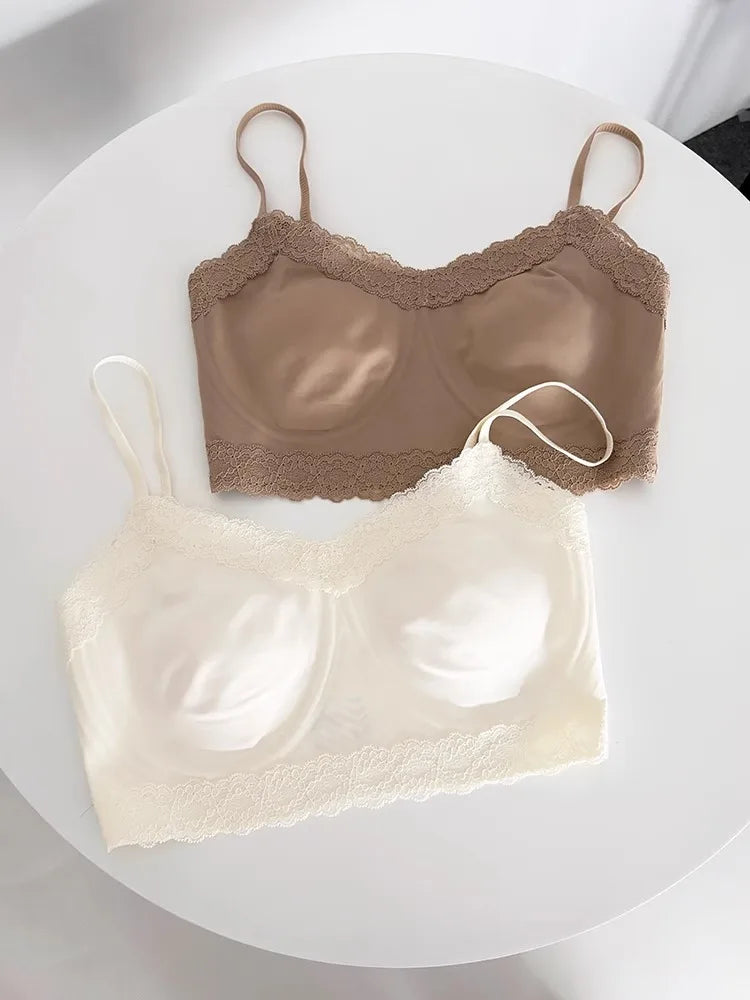 Pure Desire Sexy Lace Bralette | Seamless Gathered V-Neck