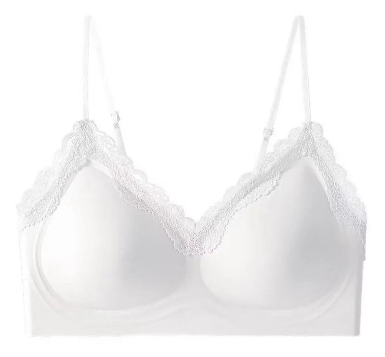 Pure Desire Sexy Lace Bralette | Seamless Gathered V-Neck