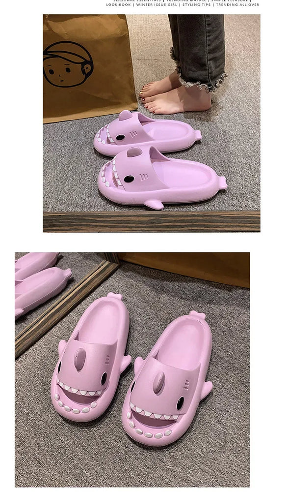 Shark Cloud Slides | Thick-Sole Anti-Slip Sandals