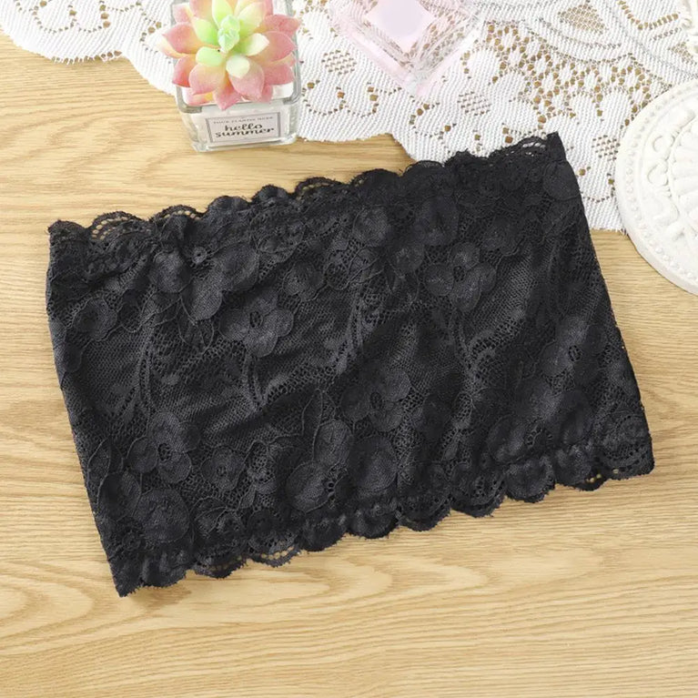 Sexy Lace Bandeau | Seamless Strapless Wrap Chest Top