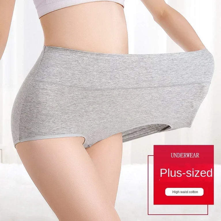 4-Pack Cotton Panties | High-Waist Abdominal Shaper
