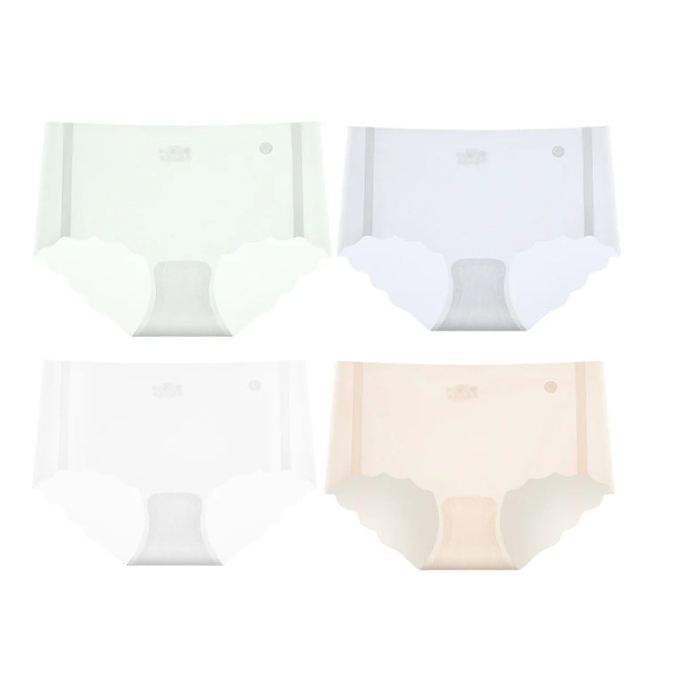 4Pcs/Set Women Panties Seamless Quick-Dry Briefs – Low-Rise Invisible Support