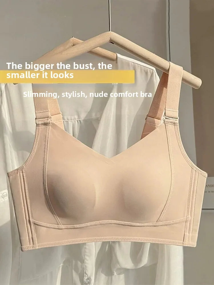 Ultra-Thin Wireless Full-Cup Bra | Sporty V-Neck Summer Fit