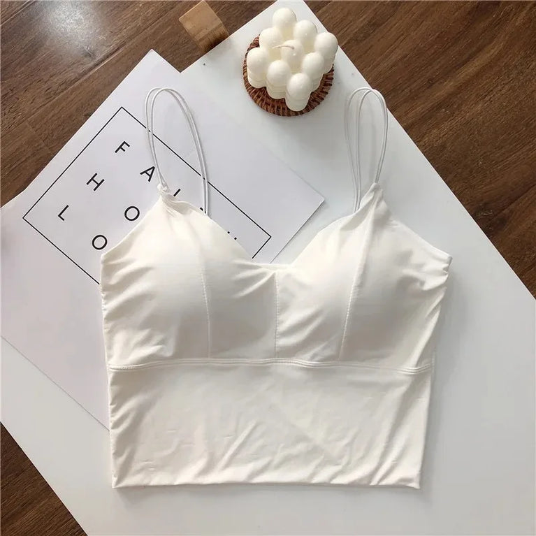 Sexy Ice Silk Camisole & Crop Top – Breathable Summer Comfort
