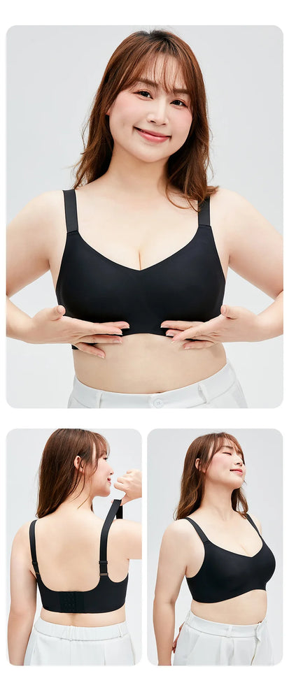 Ice Silk Wireless Shapely Bra | Anti-Sagging Full-Cup Support