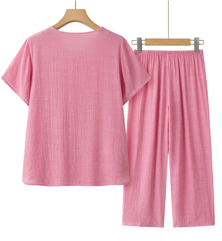 Women’s Summer Print Pajama Set | Short-Sleeve Loungewear