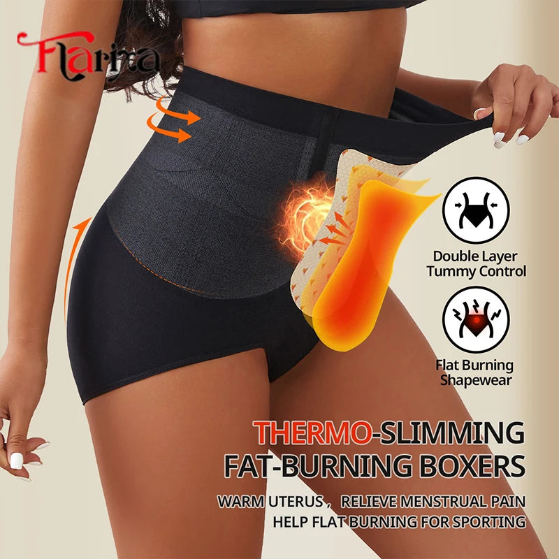 Seamless Tummy Control Panties | High-Waist Thermal Sculpting Underwear