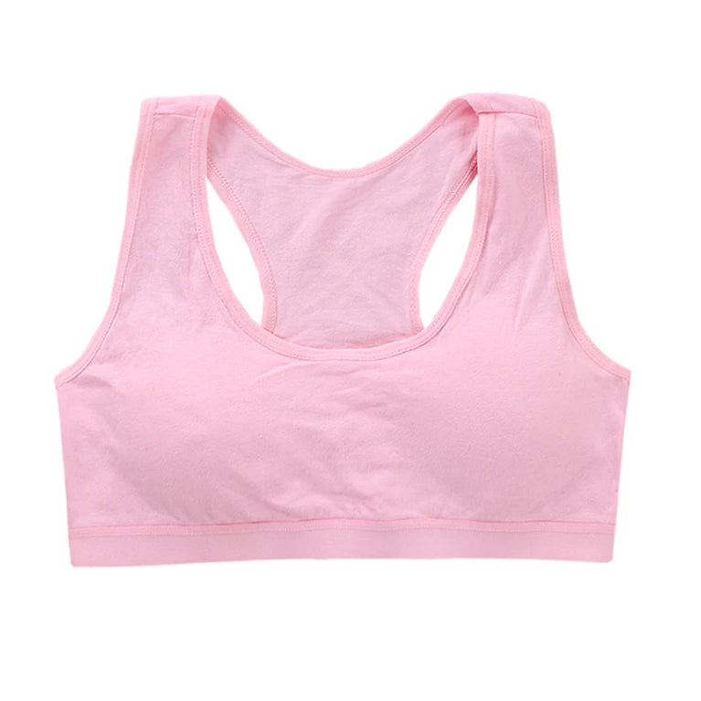 Girls' Anti-Peeping Sport Training Bra | Soft Cotton Underwear