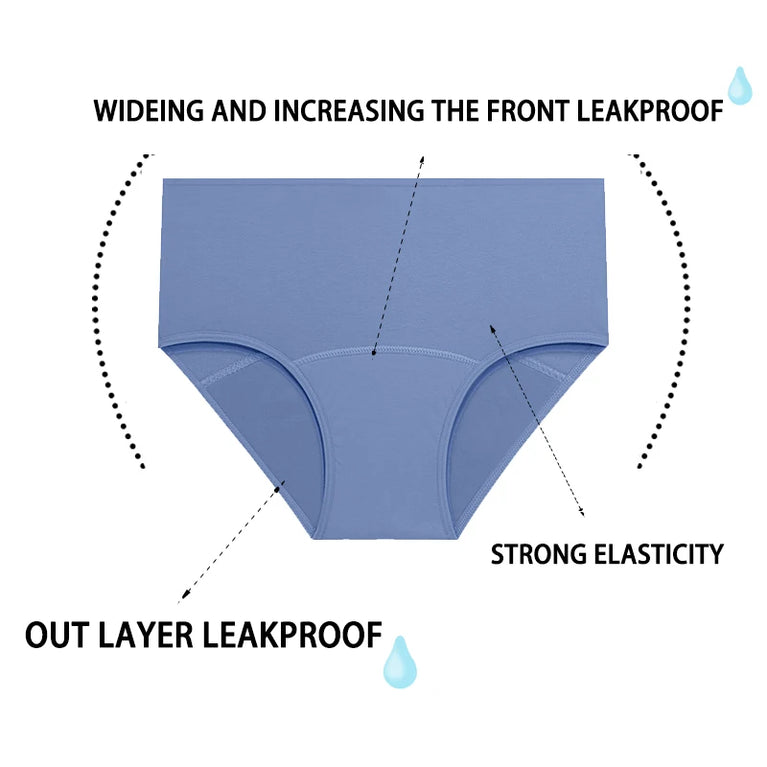 High-Waist 5-Layer Menstrual Briefs – Ultra-Absorbent Breathable Physiological Panties
