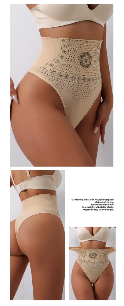 Flarixa High-Rise Shaping Thong | Seamless Tummy Control