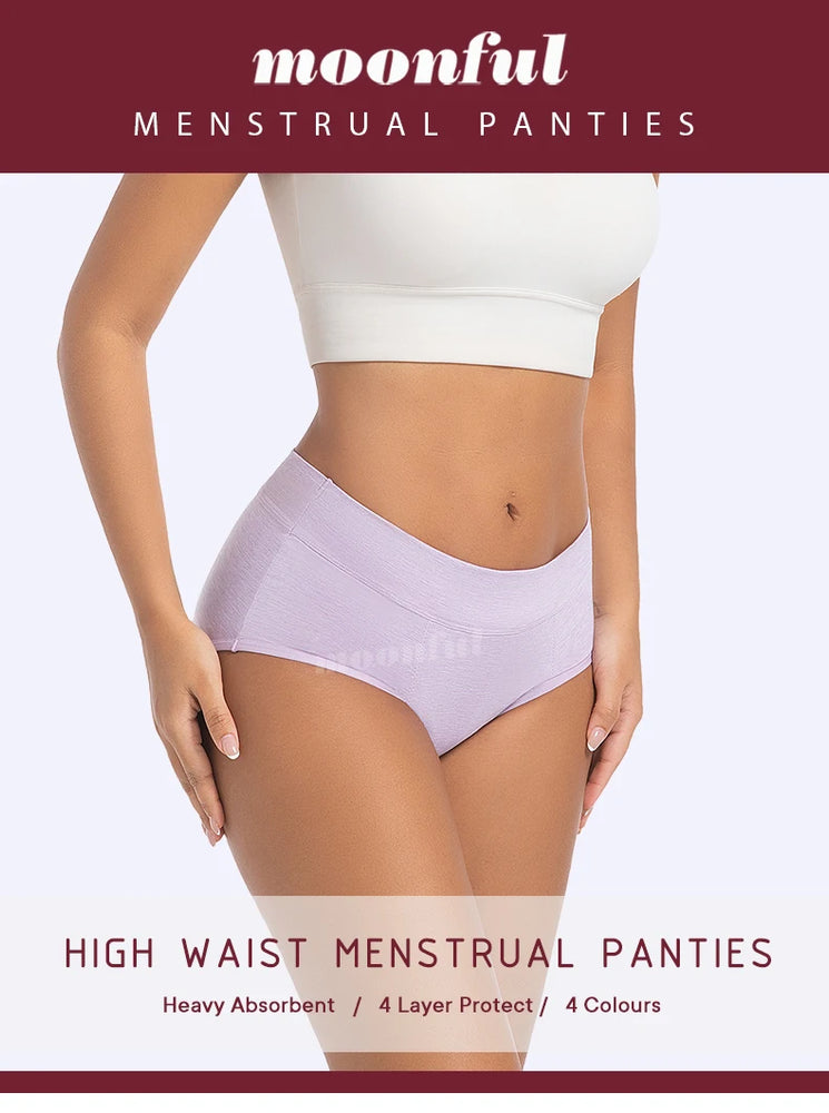 High-Waist Super Absorbent Period Underwear – Heavy-Overnight Protection