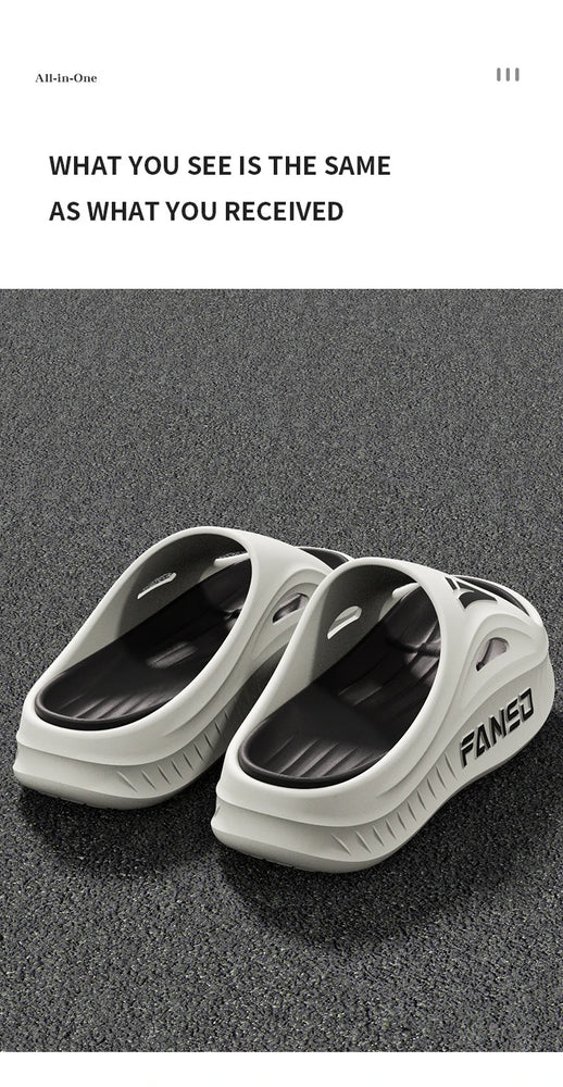 Soft Anti-Slip Summer Slides | Med-Heel Quick-Dry Slippers